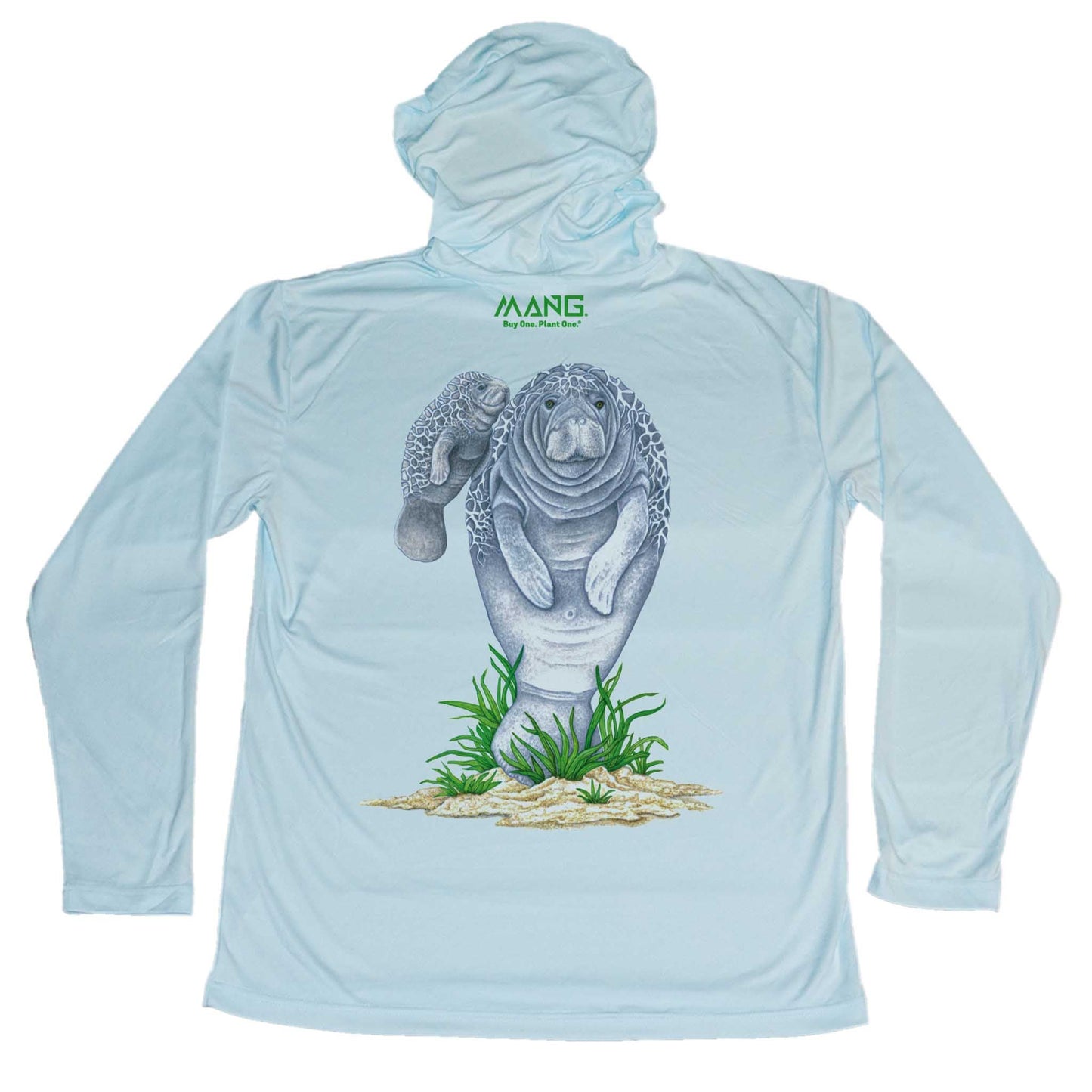 MANG Mamma Manatee MANG Hoodie - S-Arctic Blue