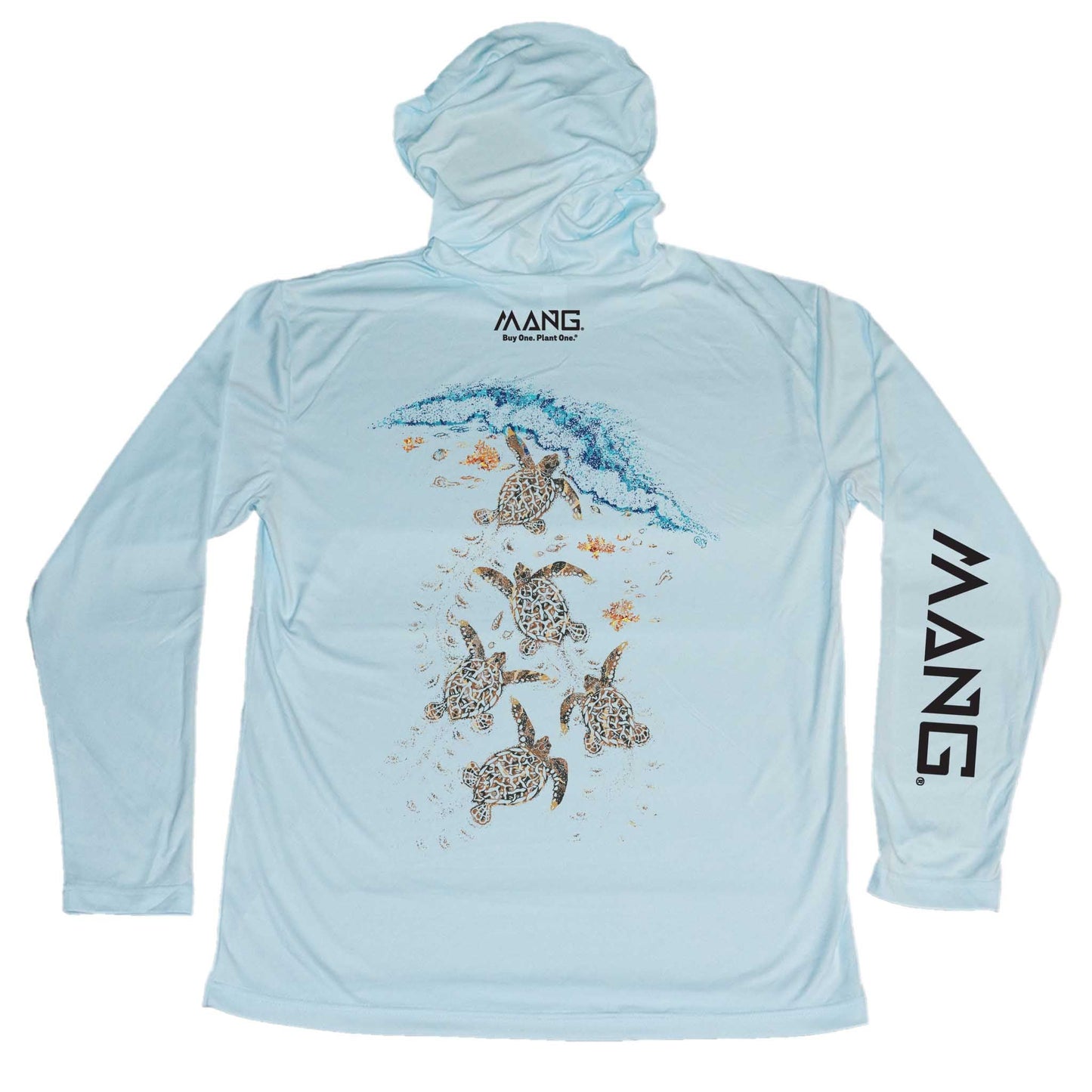 MANG Turtle Crawl MANG Hoodie - S-Arctic Blue