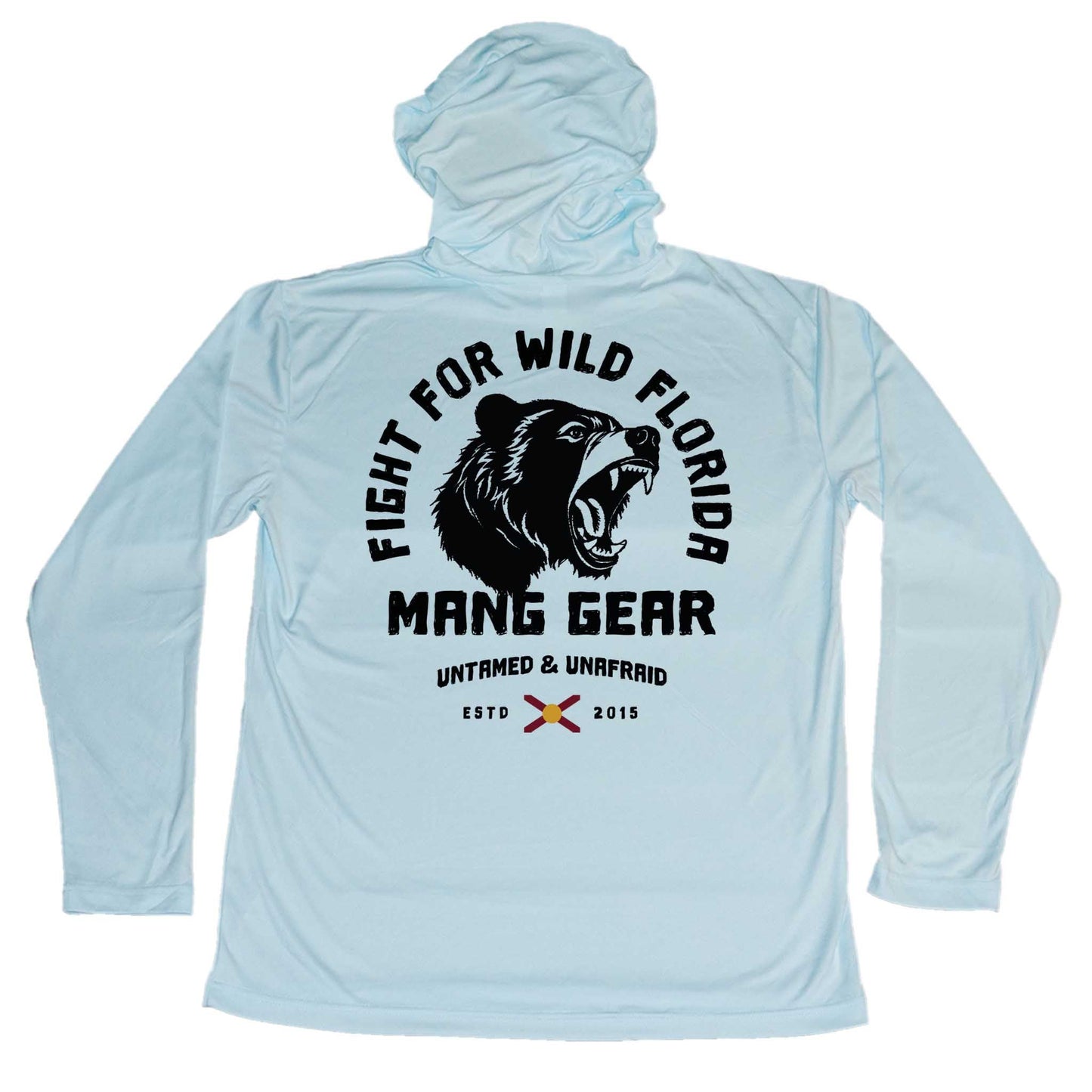MANG Fight For Wild Florida Bear Hoodie - S-Arctic Blue