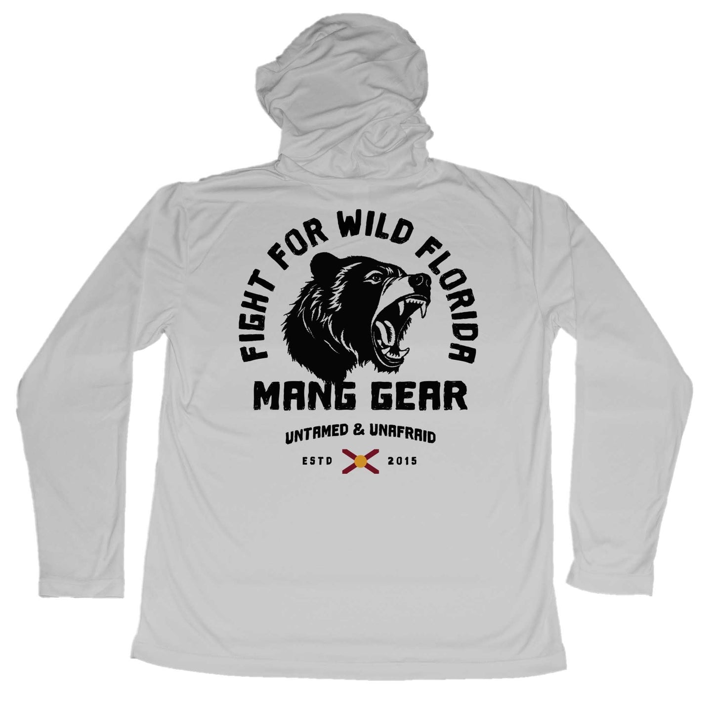 MANG Fight For Wild Florida Bear Hoodie - S-Pearl Grey