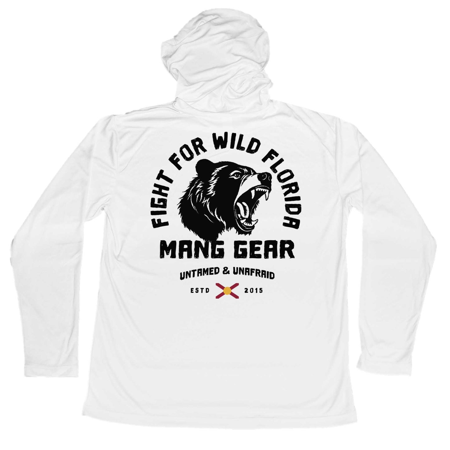 MANG Fight For Wild Florida Bear Hoodie - S-White