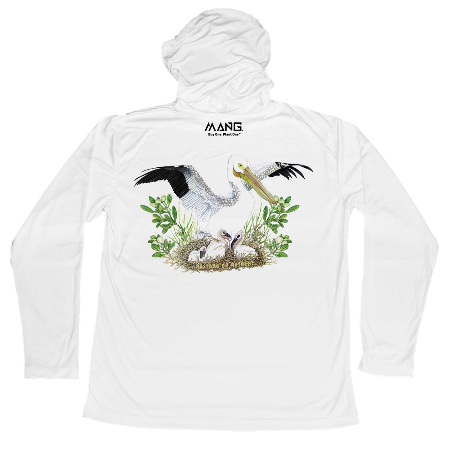 MANG White Pelican MANG - Youth - Hoodie - YXS-White