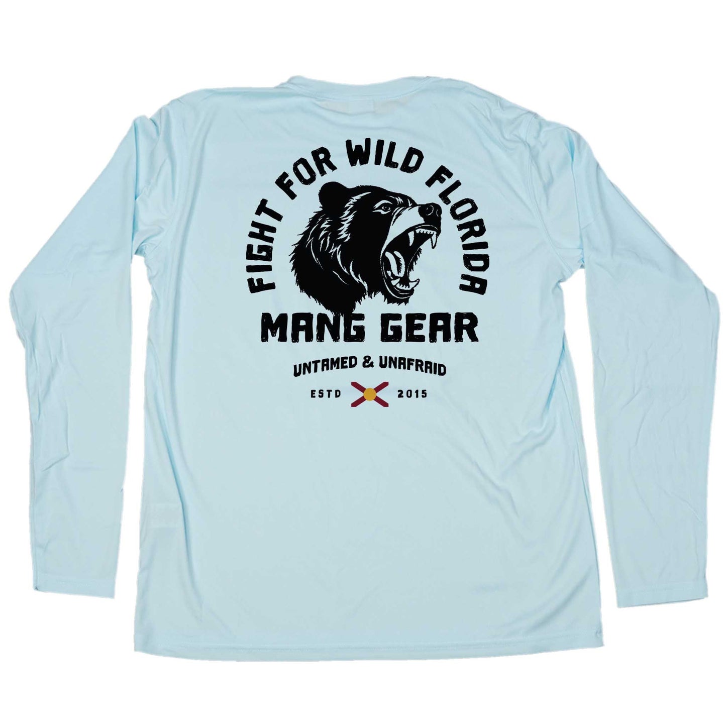 MANG Fight For Wild Florida Bear - LS - XS-Arctic Blue