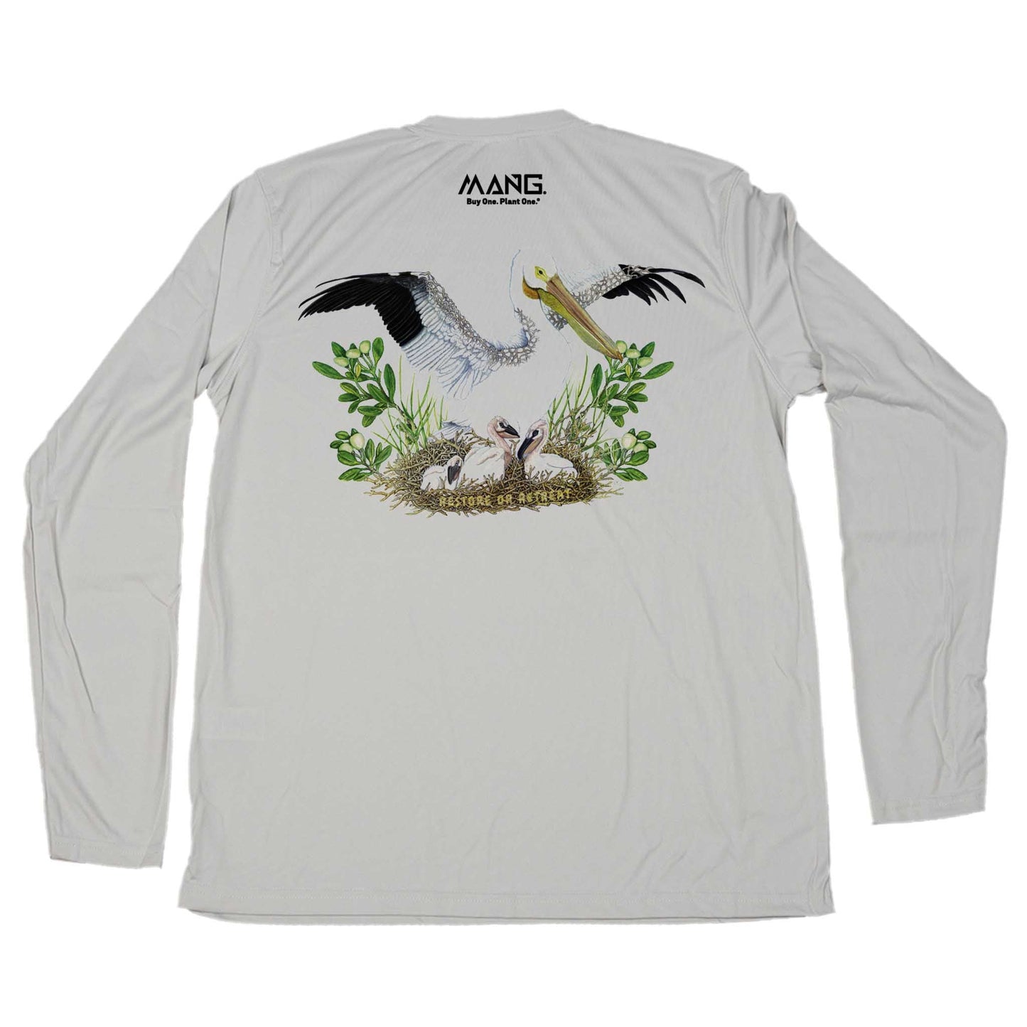 MANG White Pelican MANG - LS - XS-Pearl Gray