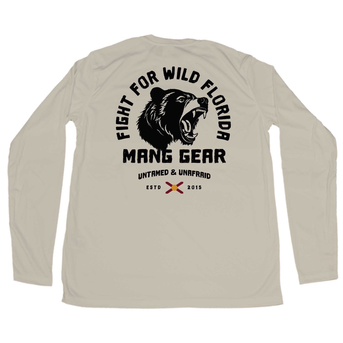 MANG Fight For Wild Florida Bear - LS - XS-Tan