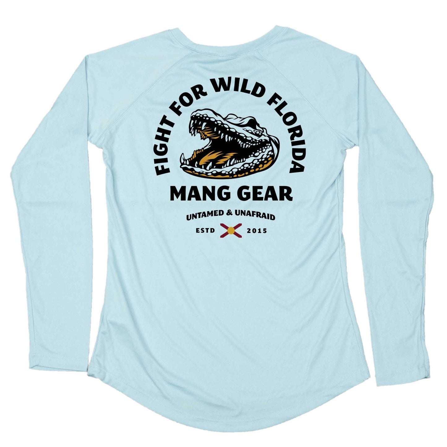 MANG Fight For Wild Florida Gator - Women's - LS - XS-Arctic Blue