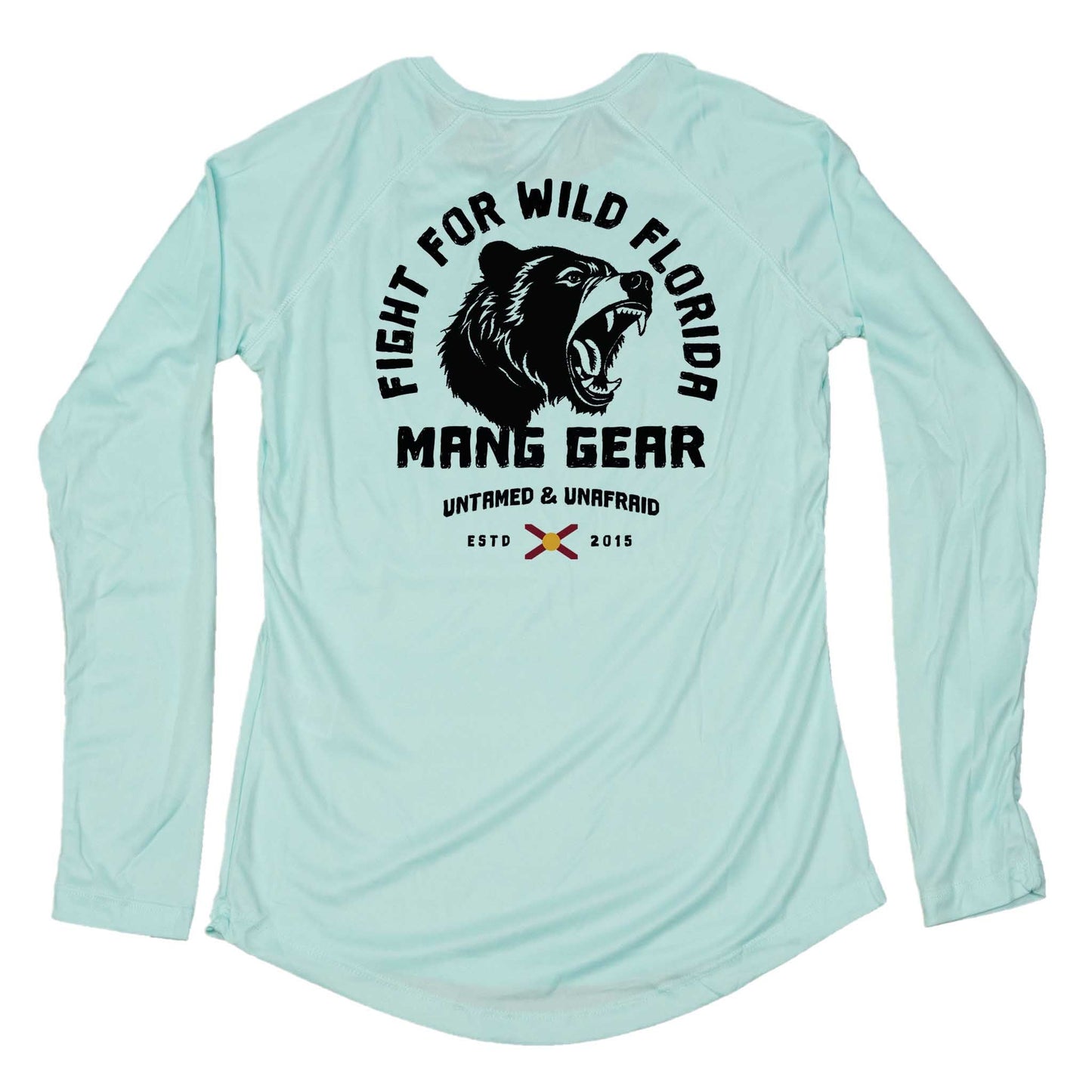 MANG Fight For Wild Florida Bear - Women's - LS - XS-Seagrass