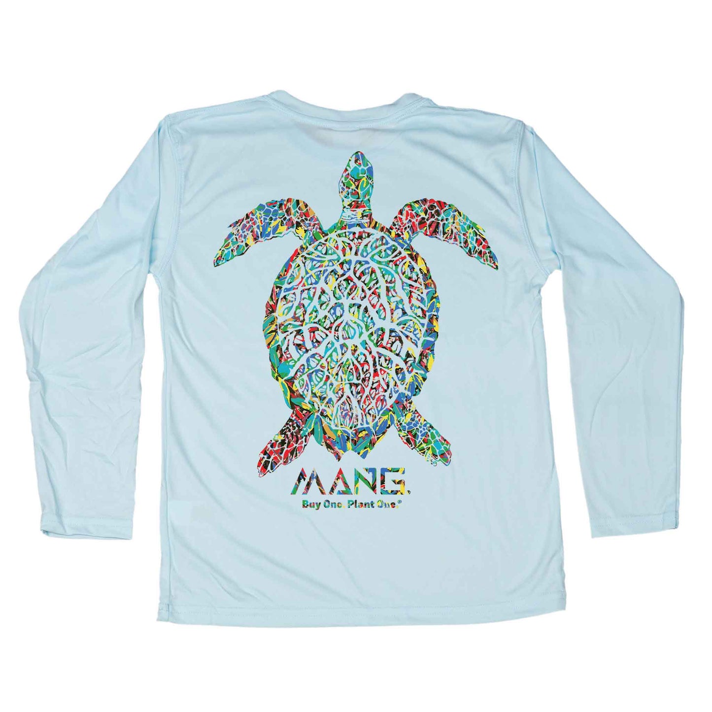 MANG Planting Hope Turtle Youth LS - YS-Arctic Blue