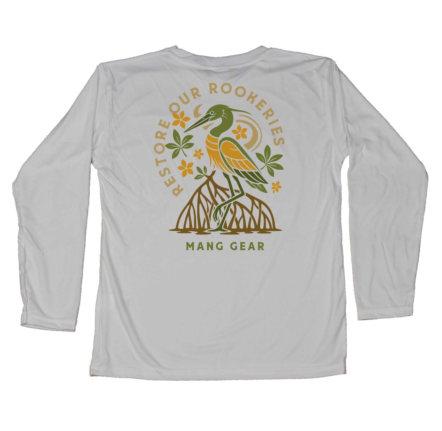 MANG Restore Our Rookeries Heron - Youth - YS-Pearl Gray
