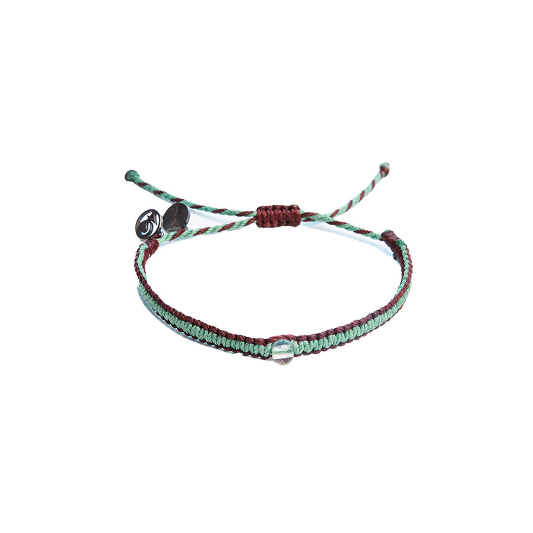 4ocean 4ocean x Mang Bracelets - Mangrove Restoration Braided Bracelet - Seafoam Green & Burgundy-