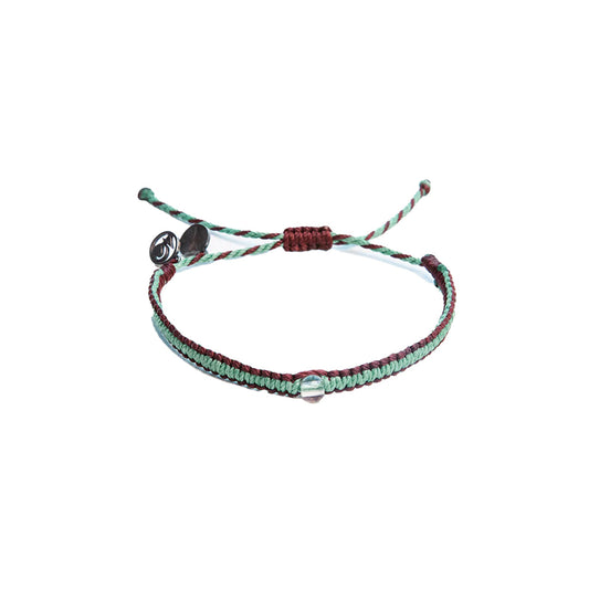 4ocean 4ocean x Mang Bracelets - Mangrove Restoration Braided Bracelet - Seafoam Green & Burgundy-