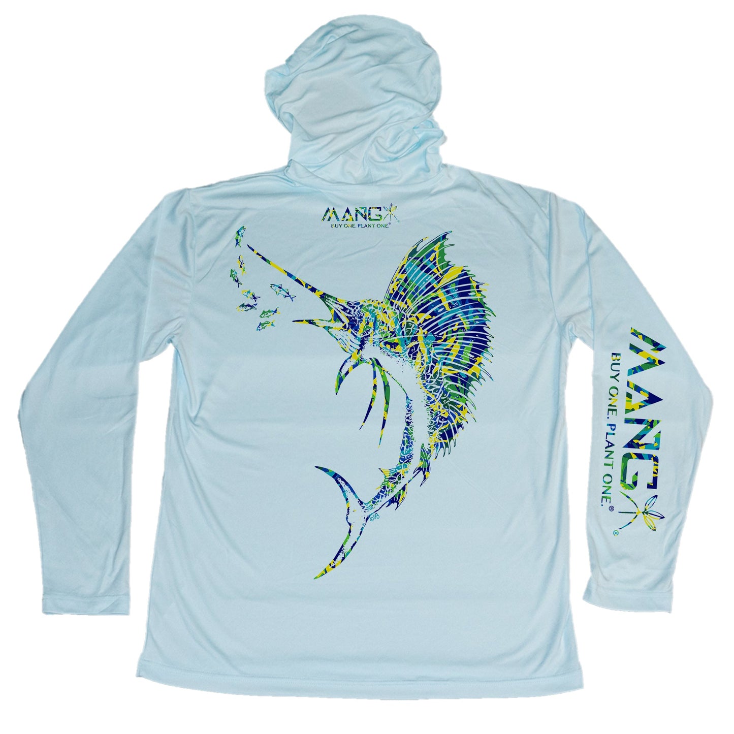 MANG Sailfish Blue Crush Hoodie - S-Arctic Blue