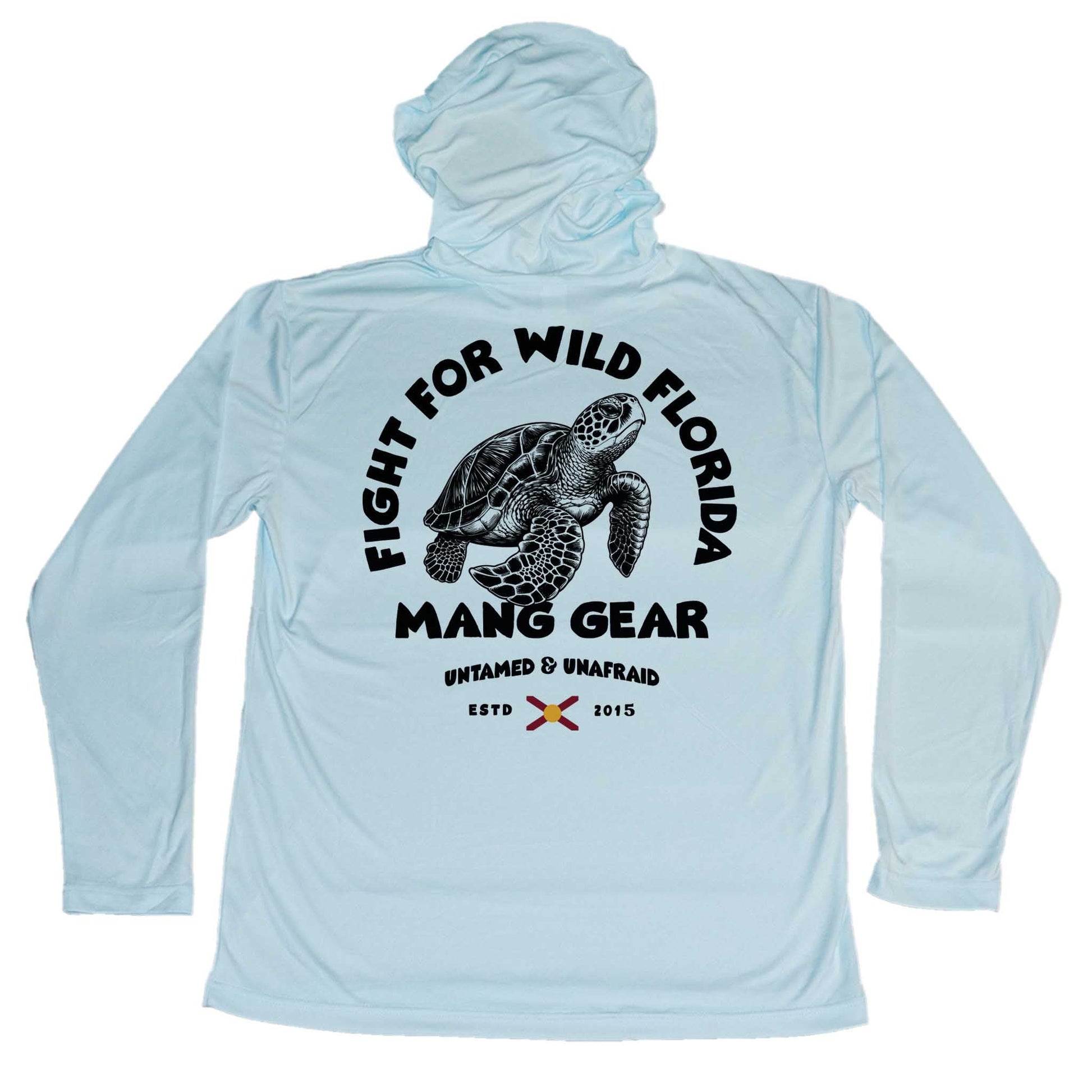 MANG Fight For Wild Florida Sea Turtle - Youth - Hoodie - YXS-Arctic Blue