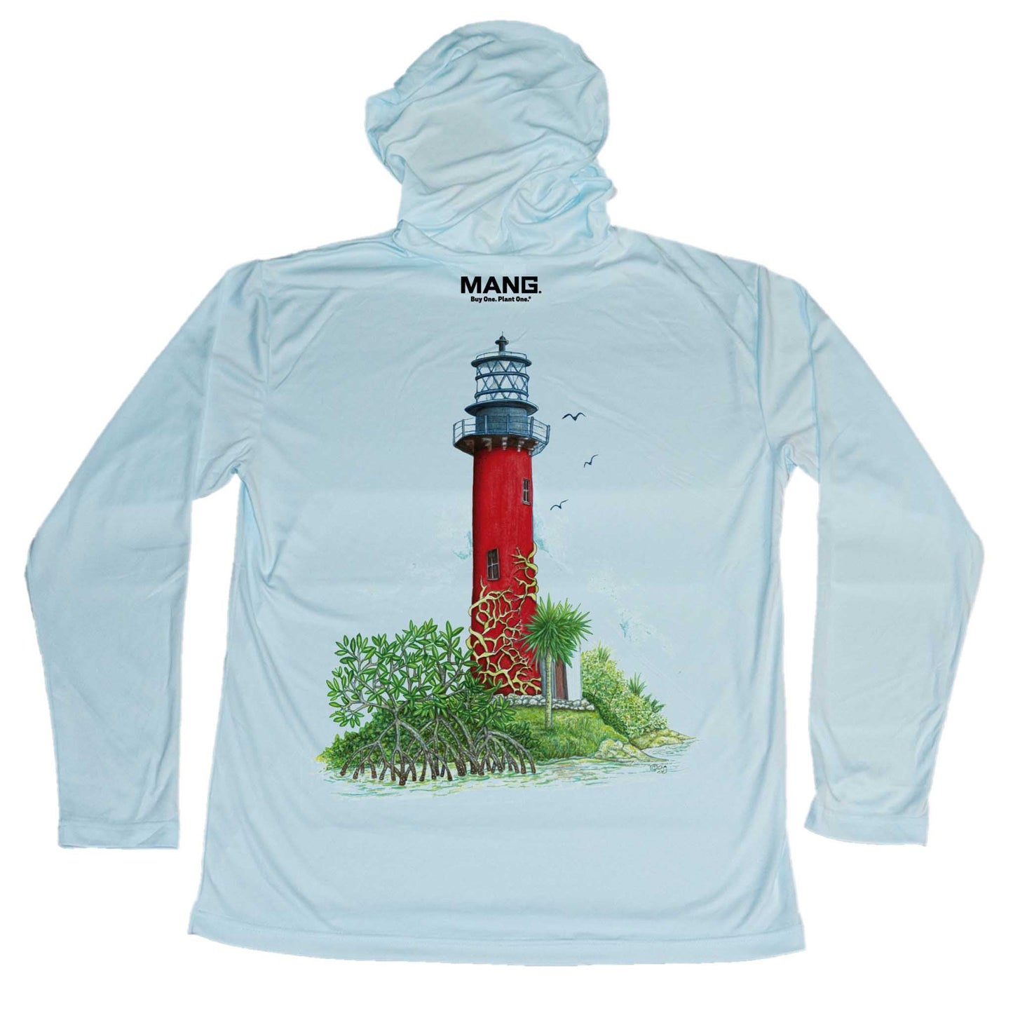 MANG Jupiter Lighthouse MANG Hoodie - S-Arctic Blue