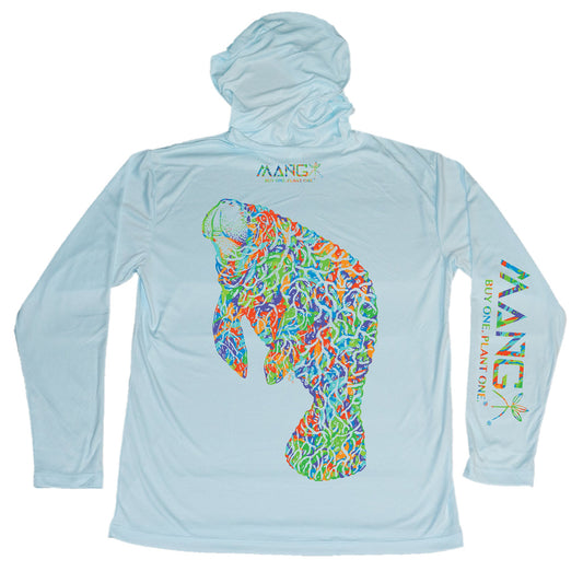MANG Bimini Twist Mangatee Hoodie - S-Arctic Blue