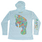 MANG Bimini Twist Mangatee Hoodie - S-Arctic Blue