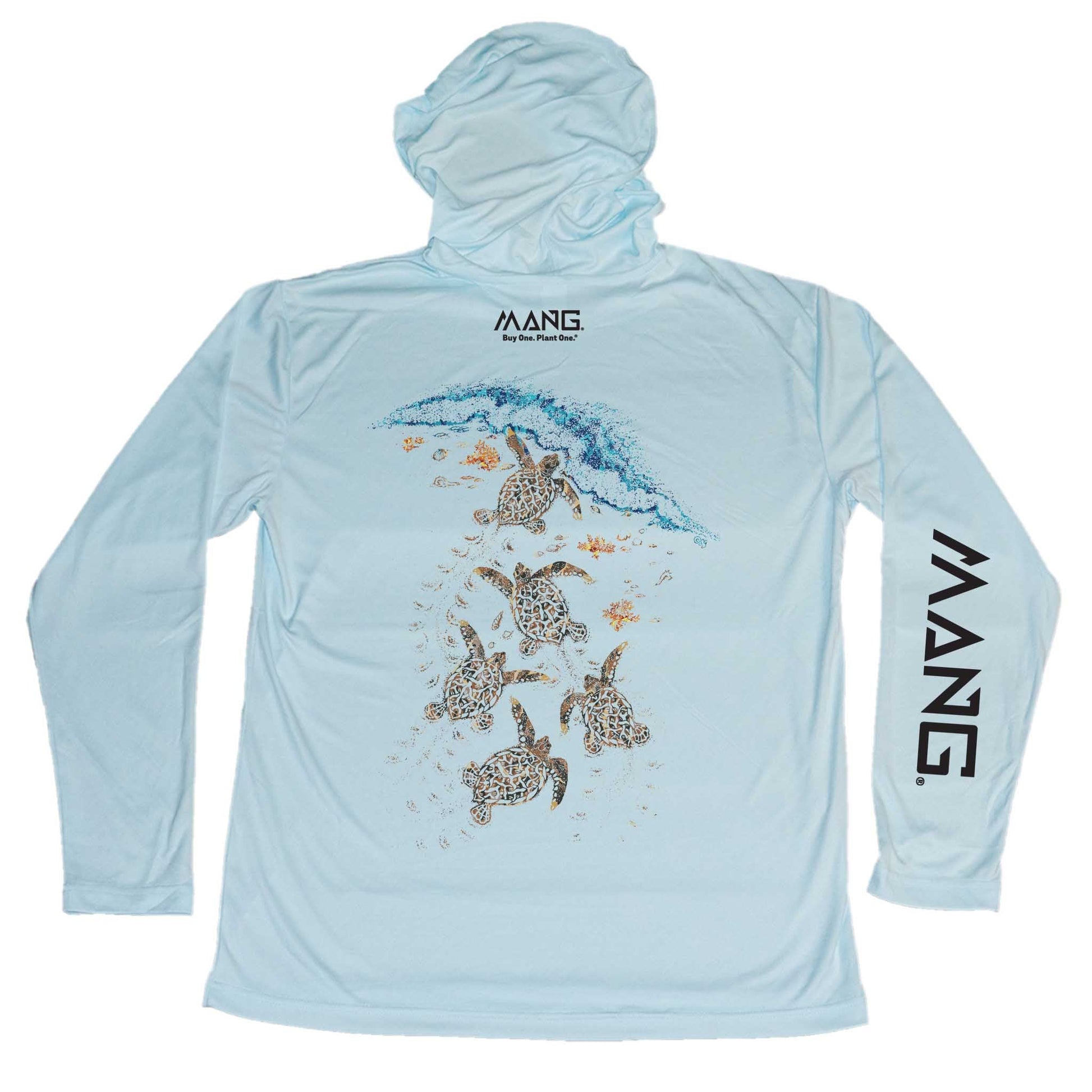 MANG Turtle Crawl MANG Hoodie - S-Arctic Blue