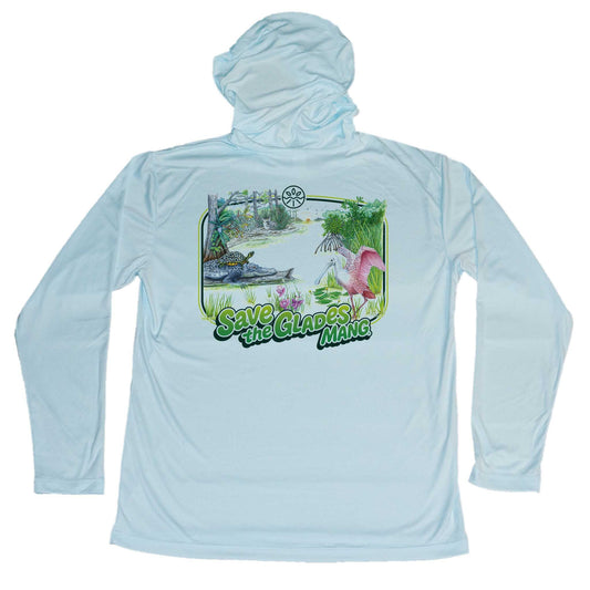 MANG Save the Glades MANG Hoodie - S-Arctic Blue