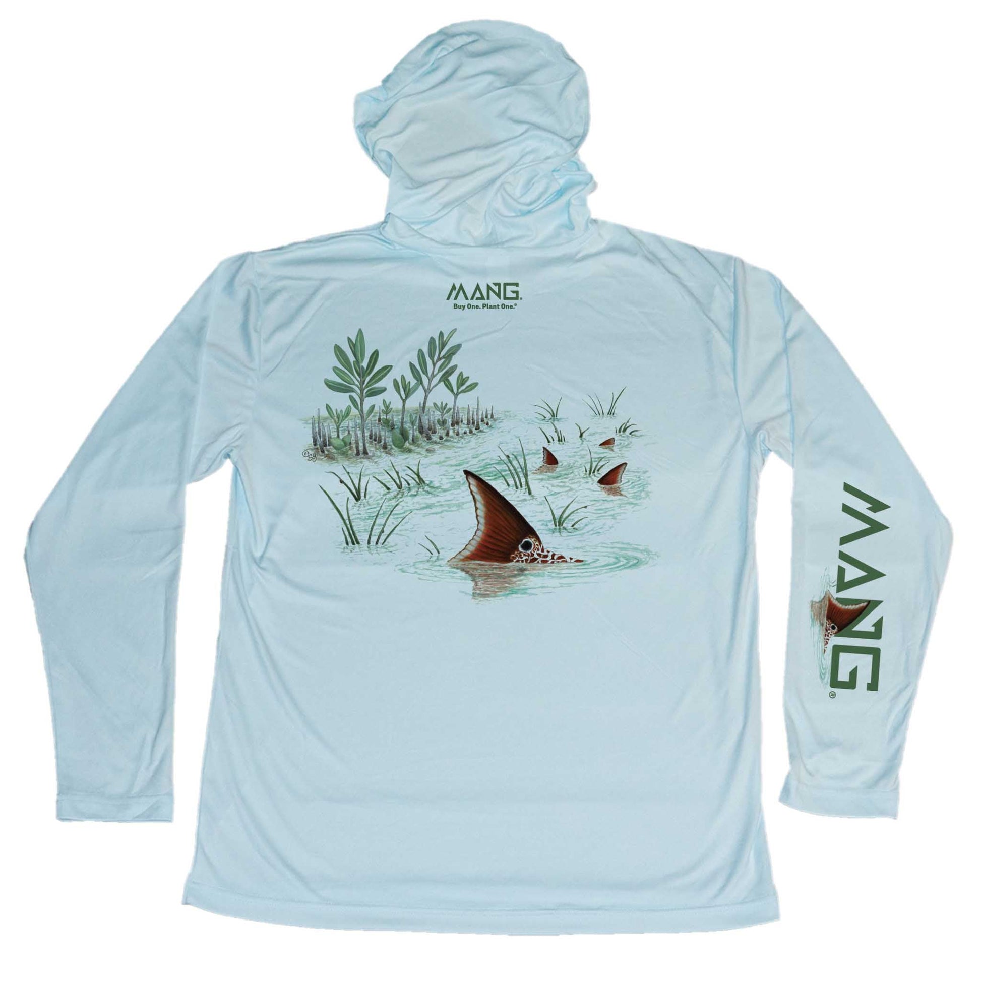 MANG Tailing Redfish MANG Hoodie - S-Arctic Blue