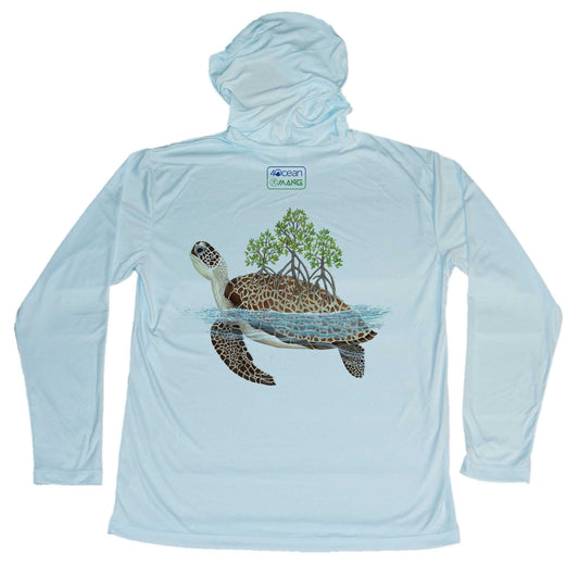 MANG 4ocean Turtle Eco Hoodie - Men's - XS-Arctic Blue