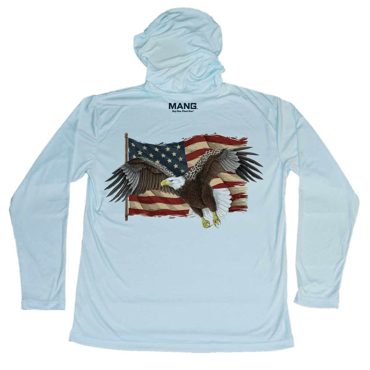 MANG American Eagle - Youth - Hoodie - YXS-Arctic Blue