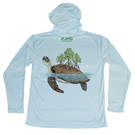 MANG Shell Grove Turtle MANG Hoodie - S-Arctic Blue
