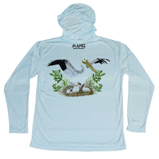 MANG White Pelican MANG - Youth - Hoodie - YXS-Arctic Blue