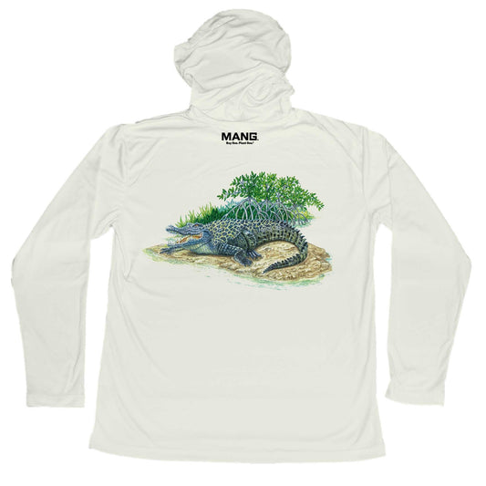 MANG Crocodile MANG Hoodie - S-Oyster Shell