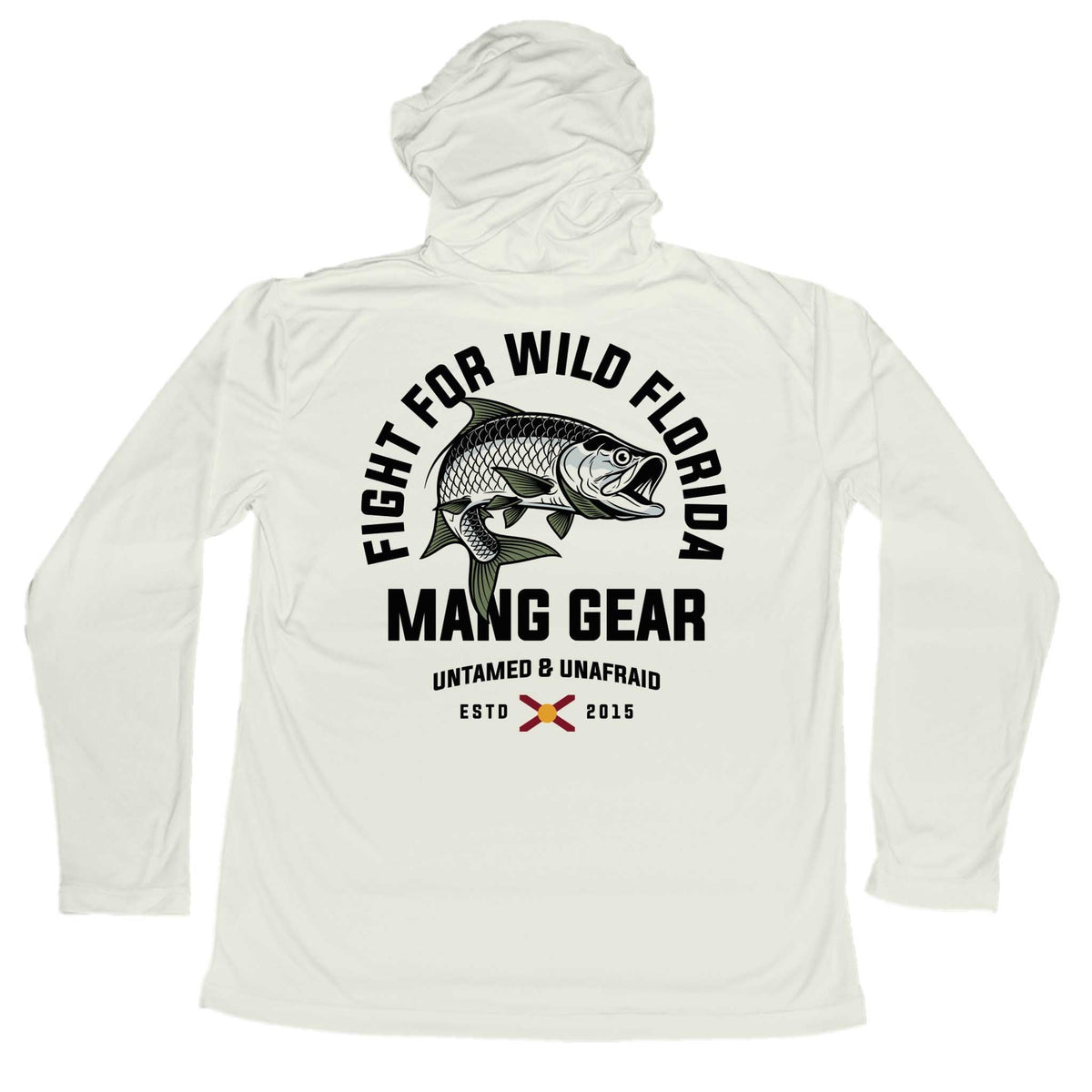 MANG Fight For Wild Florida Tarpon Hoodie - S-Oyster Shell