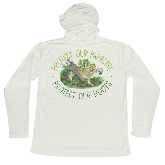 MANG Conservation Florida Panther Hoodie - S-Oyster Shell