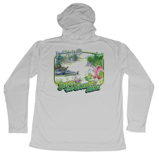 MANG Save the Glades MANG - Youth - Hoodie - YXS-Pearl Gray