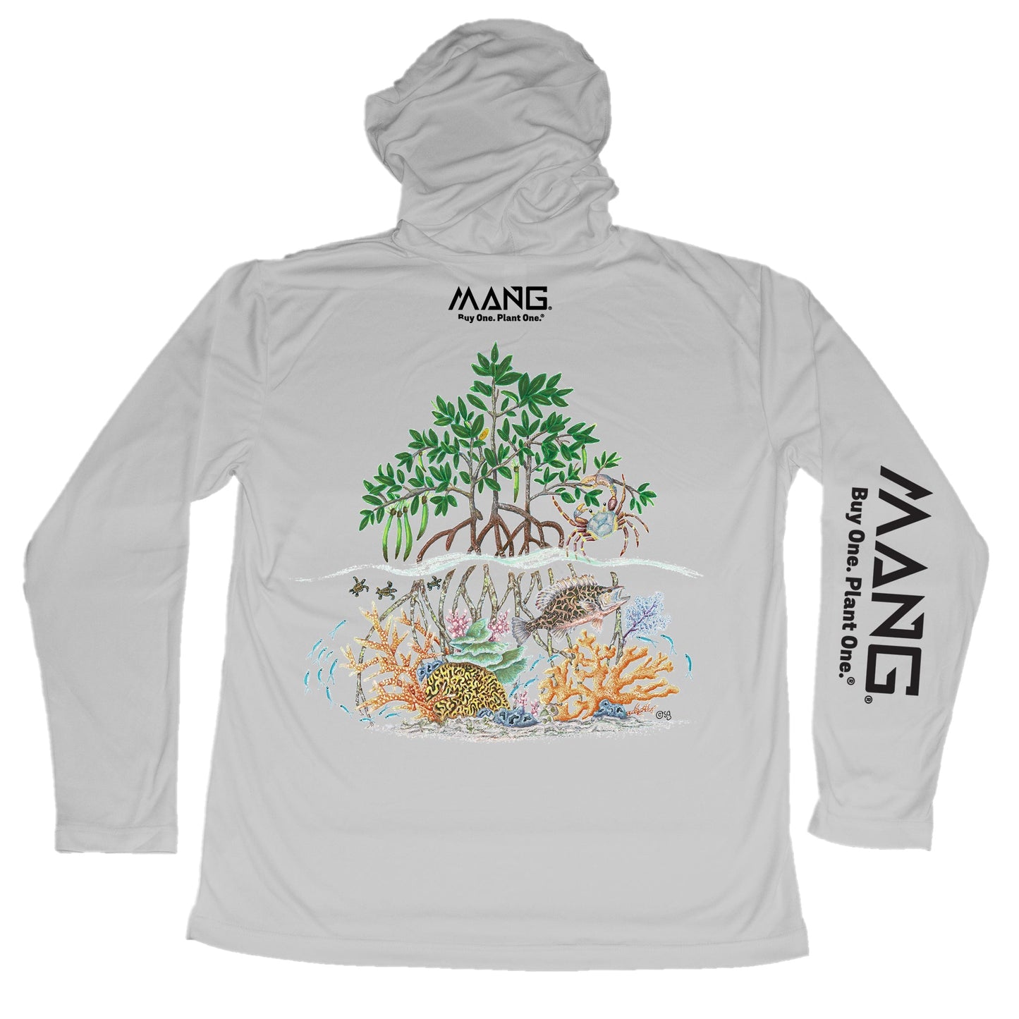 MANG Raise The Reef MANG Hoodie - S-Pearl Grey