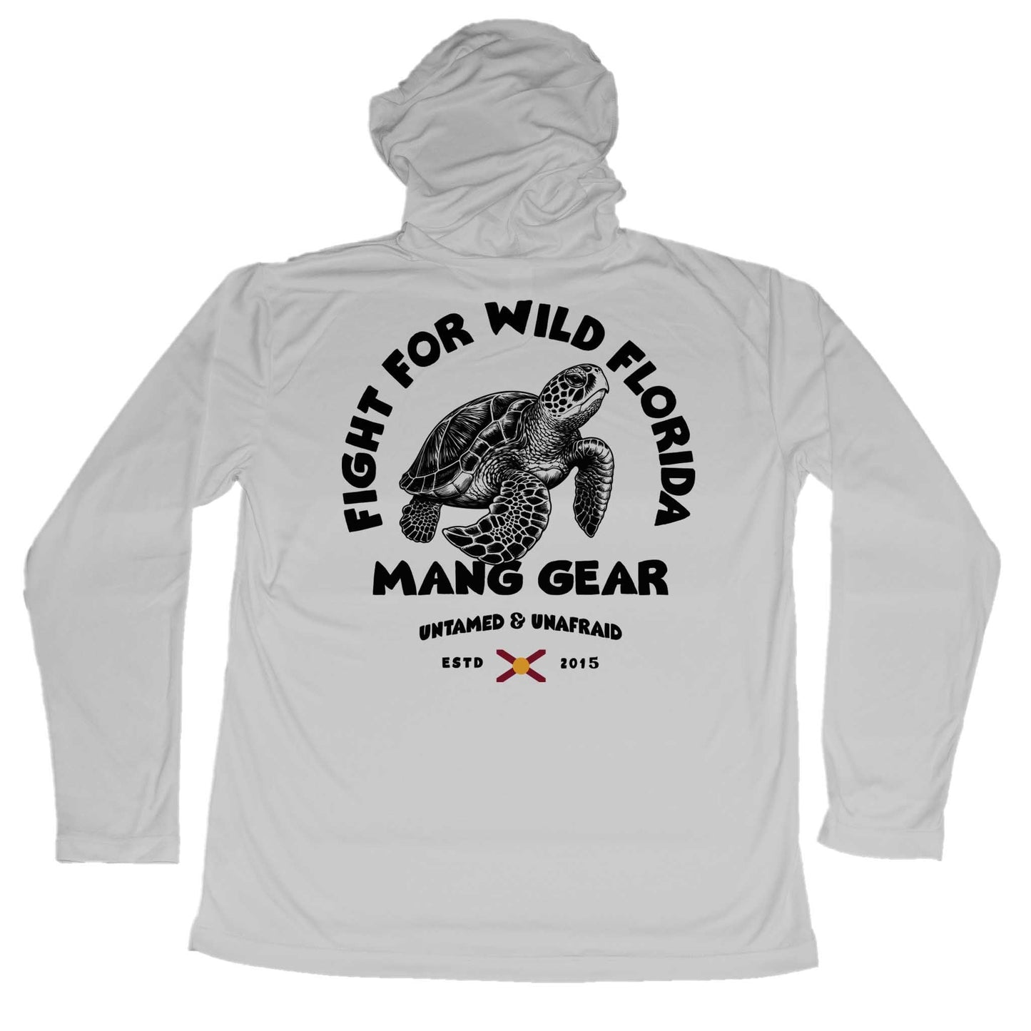 MANG Fight For Wild Florida Sea Turtle Hoodie - S-Pearl Grey