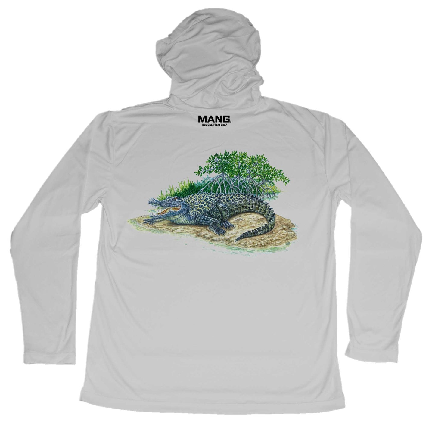 MANG Crocodile MANG - Youth - Hoodie - YXS-Pearl Gray