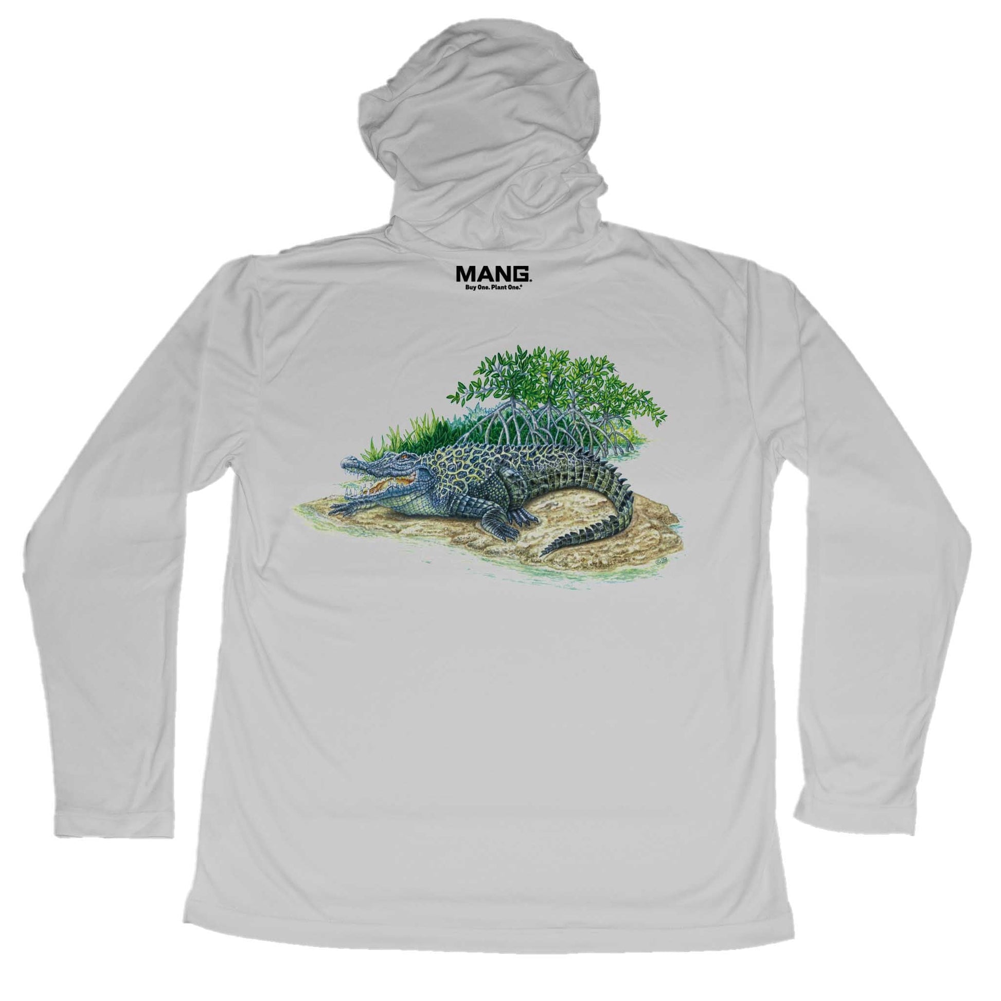 MANG Crocodile MANG - Youth - Hoodie - YXS-Pearl Gray