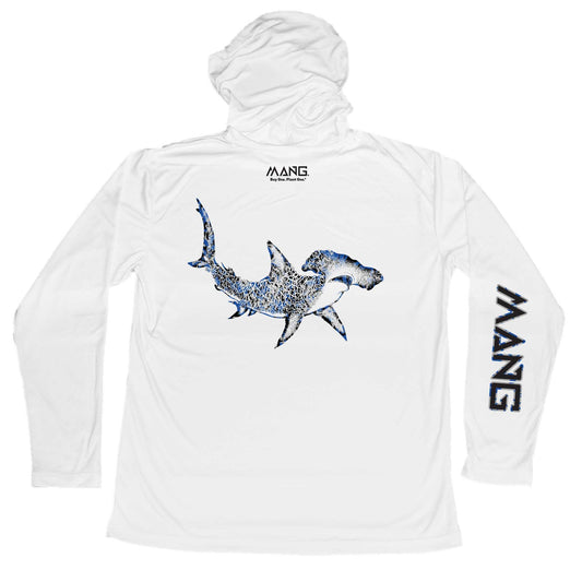 MANG Hammerhead Shark MANG Hoodie - S-White