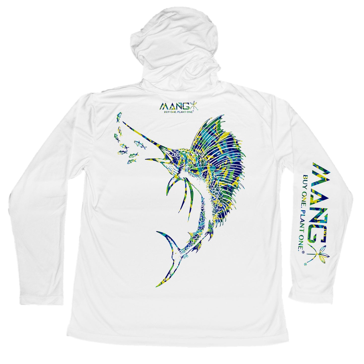 MANG Sailfish Blue Crush Hoodie - S-White