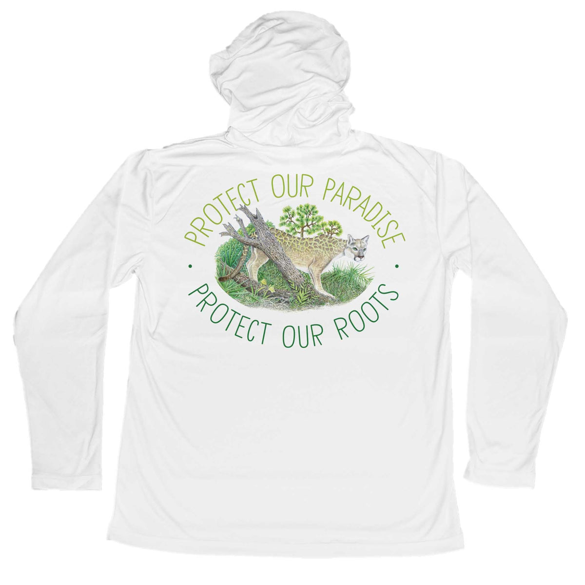 MANG Conservation Florida Panther Hoodie - S-White