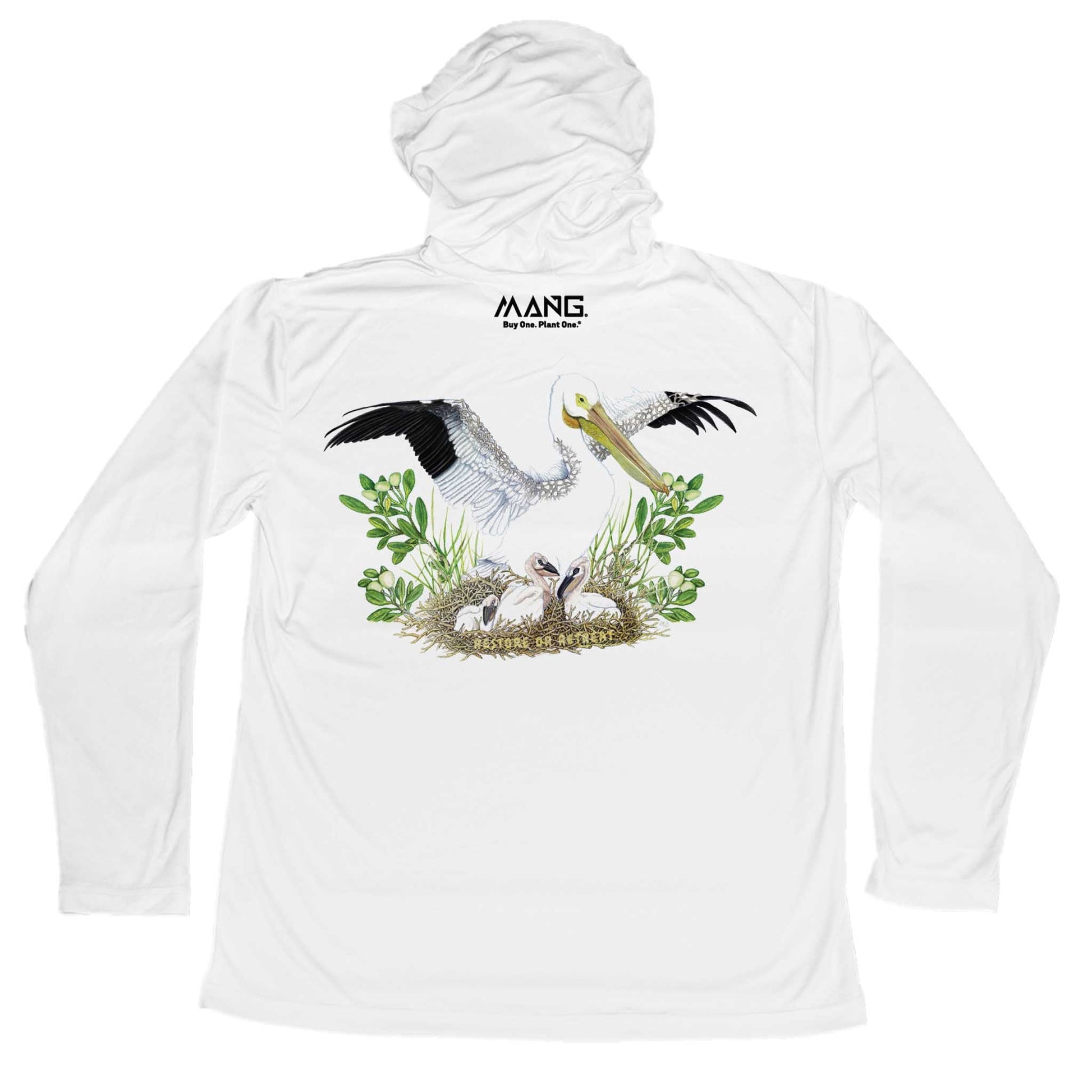 MANG White Pelican MANG Hoodie - S-White
