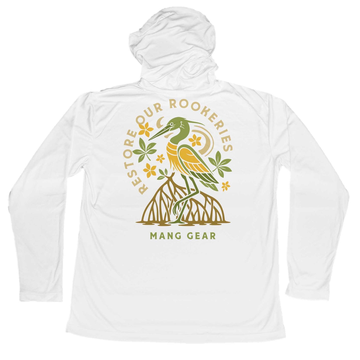 MANG Restore Our Rookeries Heron Hoodie - S-White