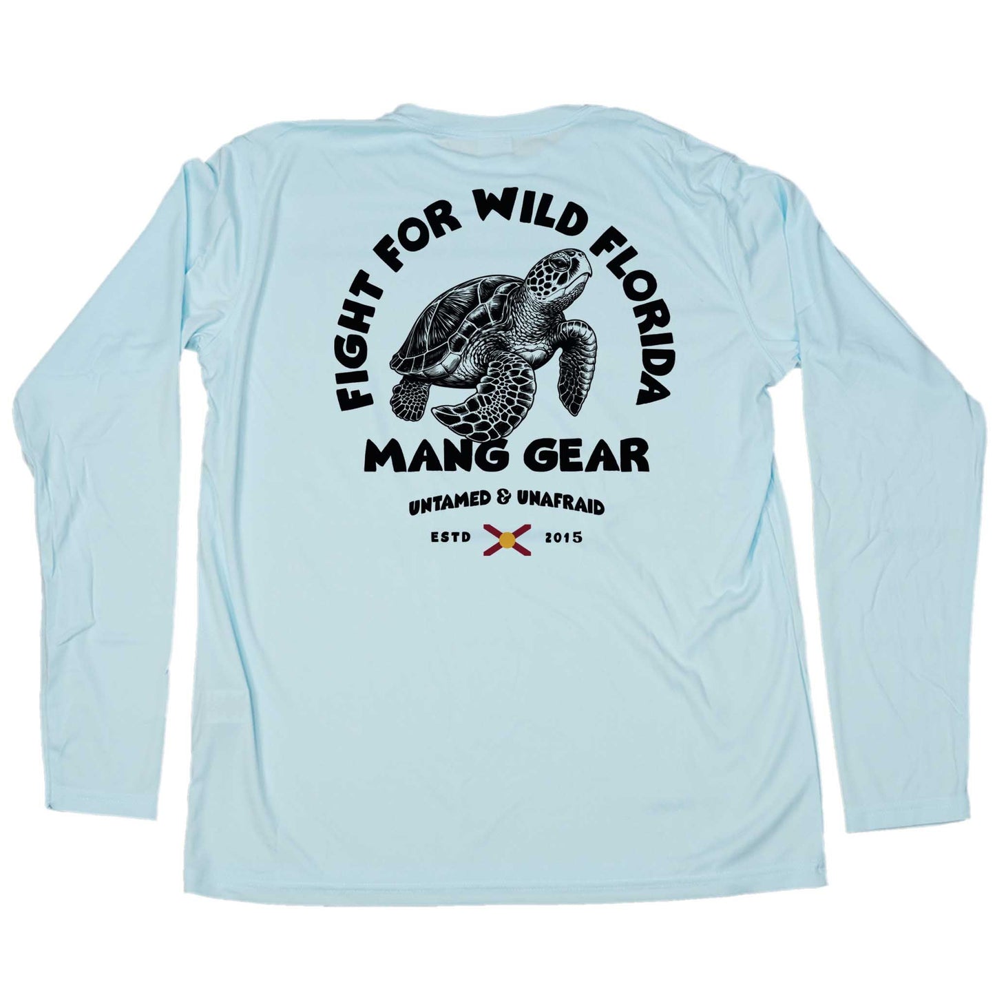 MANG Fight For Wild Florida Sea Turtle - LS - XS-Arctic Blue