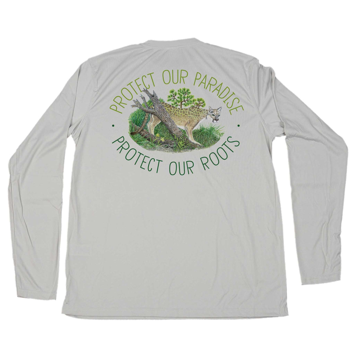 MANG Conservation Florida Panther - LS - XS-Pearl Gray