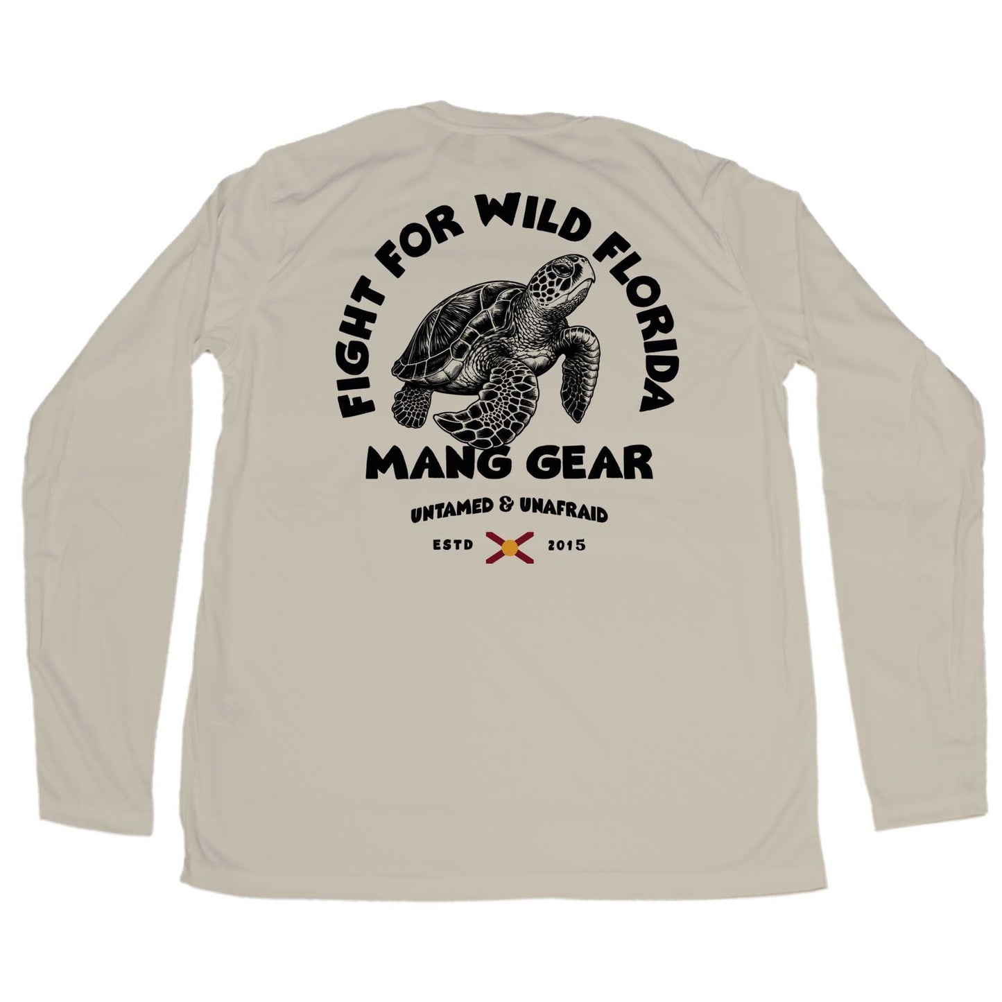 MANG Fight For Wild Florida Sea Turtle - LS - XS-Tan