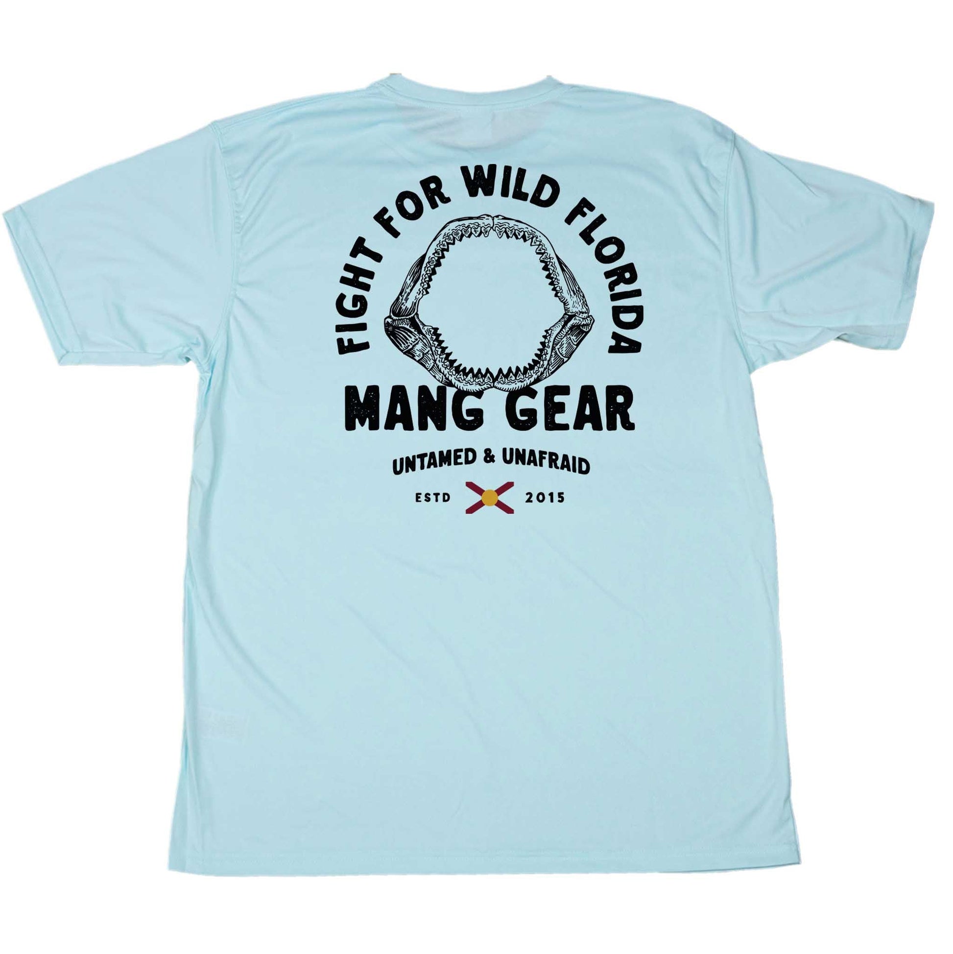 MANG Fight For Wild Florida Shark Jaws - SS - XS-Arctic Blue