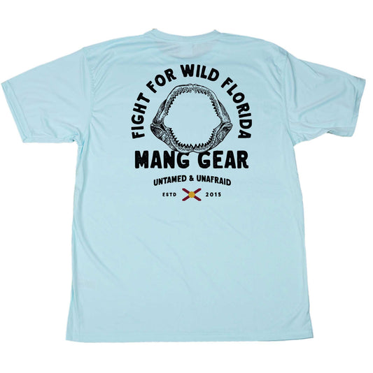 MANG Fight For Wild Florida Shark Jaws - SS - XS-Arctic Blue
