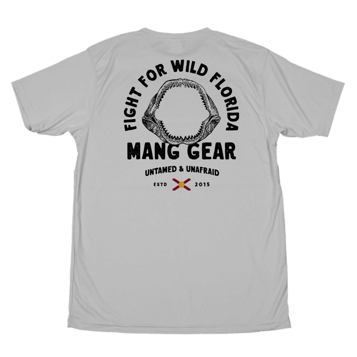 MANG Fight For Wild Florida Shark Jaws - SS - XS-Pearl Grey
