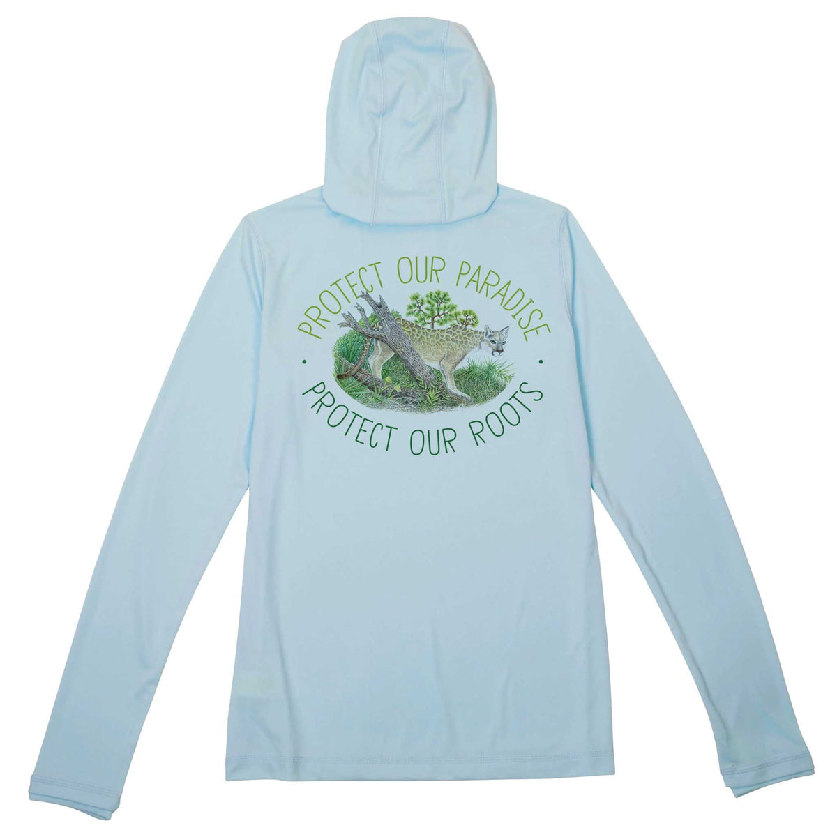 MANG Conservation Florida Panther Premium Hoodie - Women's - XS-Arctic Blue