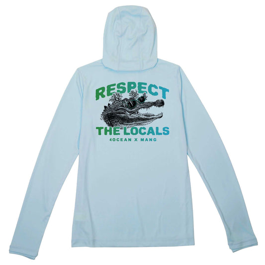 MANG 4ocean Respect The Locals Gator Premium Hoodie - Women's - XS-Arctic Blue