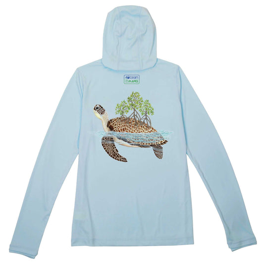 MANG 4ocean Turtle Premium Hoodie - Women's - XS-Arctic Blue