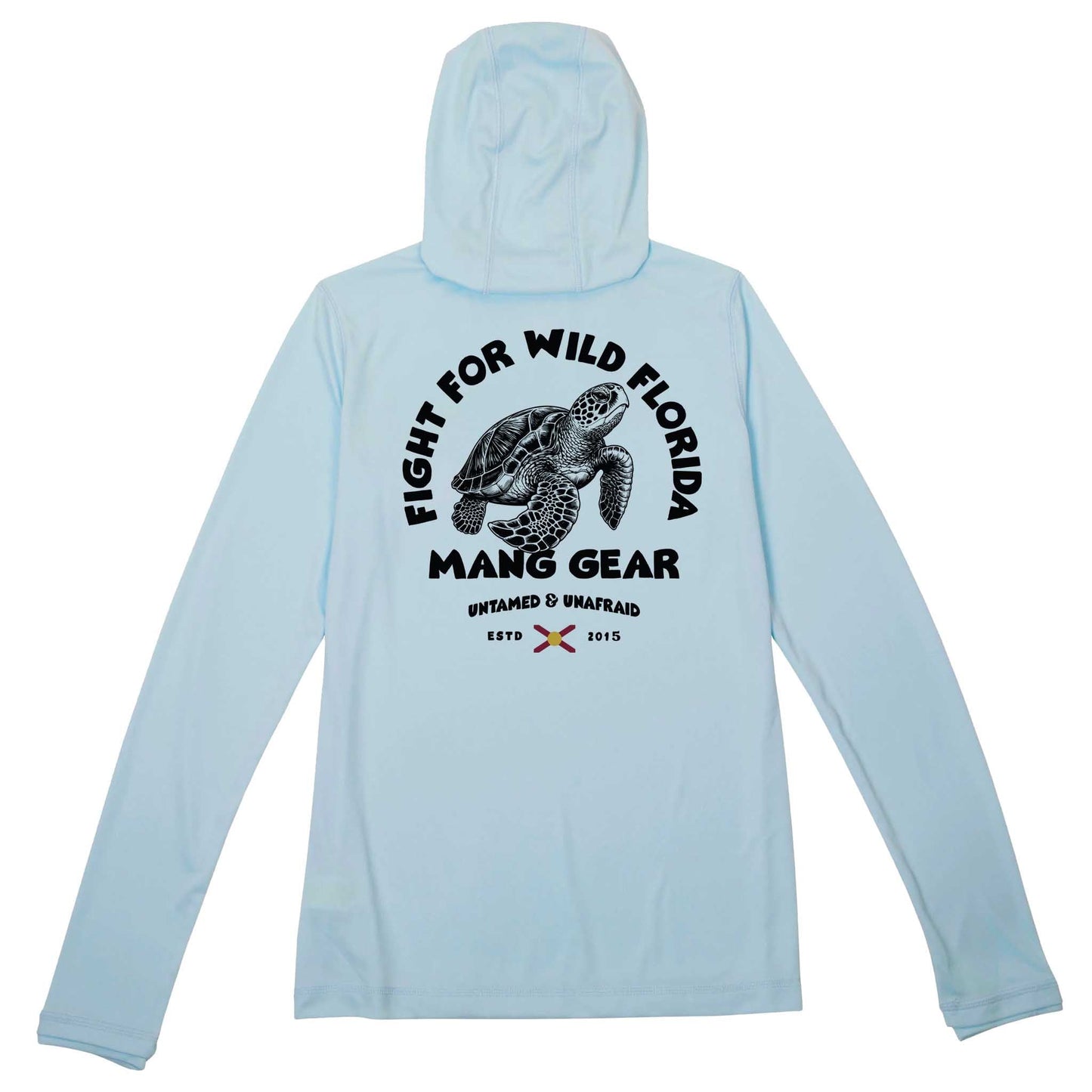 MANG Fight For Wild Florida Sea Turtle Premium Hoodie - Women's - XS-Arctic Blue